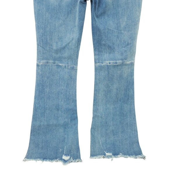 Risen Los Angeles Jeans Distressed Flare High Rise 31/13 Stretch Frayed Hem NWT - Picture 8 of 15